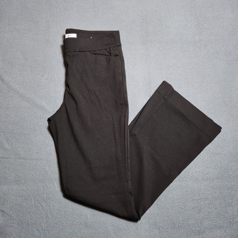 WHBM Dress Pants Women 6S Black Pull On Mid Rise Boot Leg